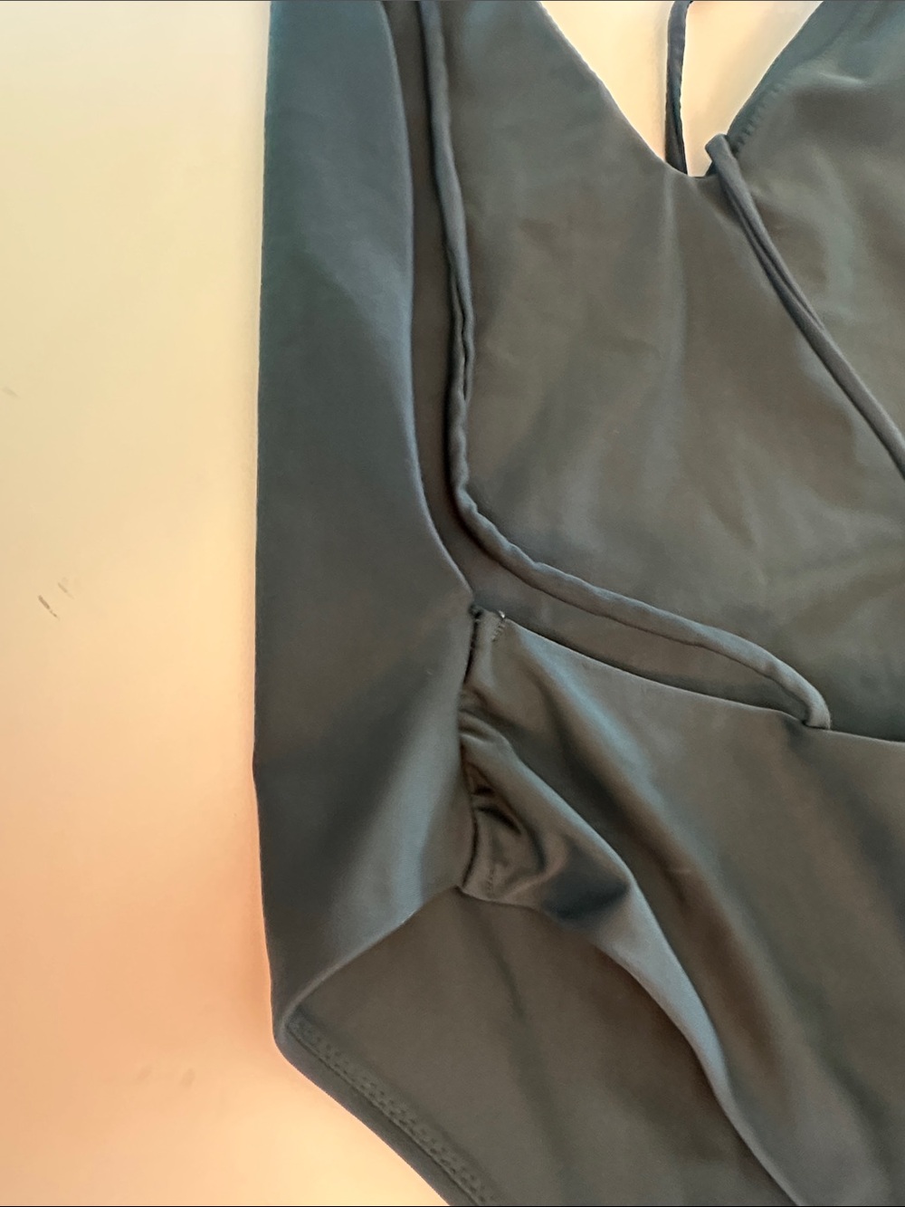 TOBI GREEN OPEN BACK 1-PIECE BATHING SUIT Body Suit womens sz small - Picture 10 of 11